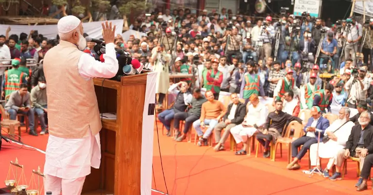 ঢাকা-১২ নির্বাচনি আসনে জনসভায় জামায়াত আমির